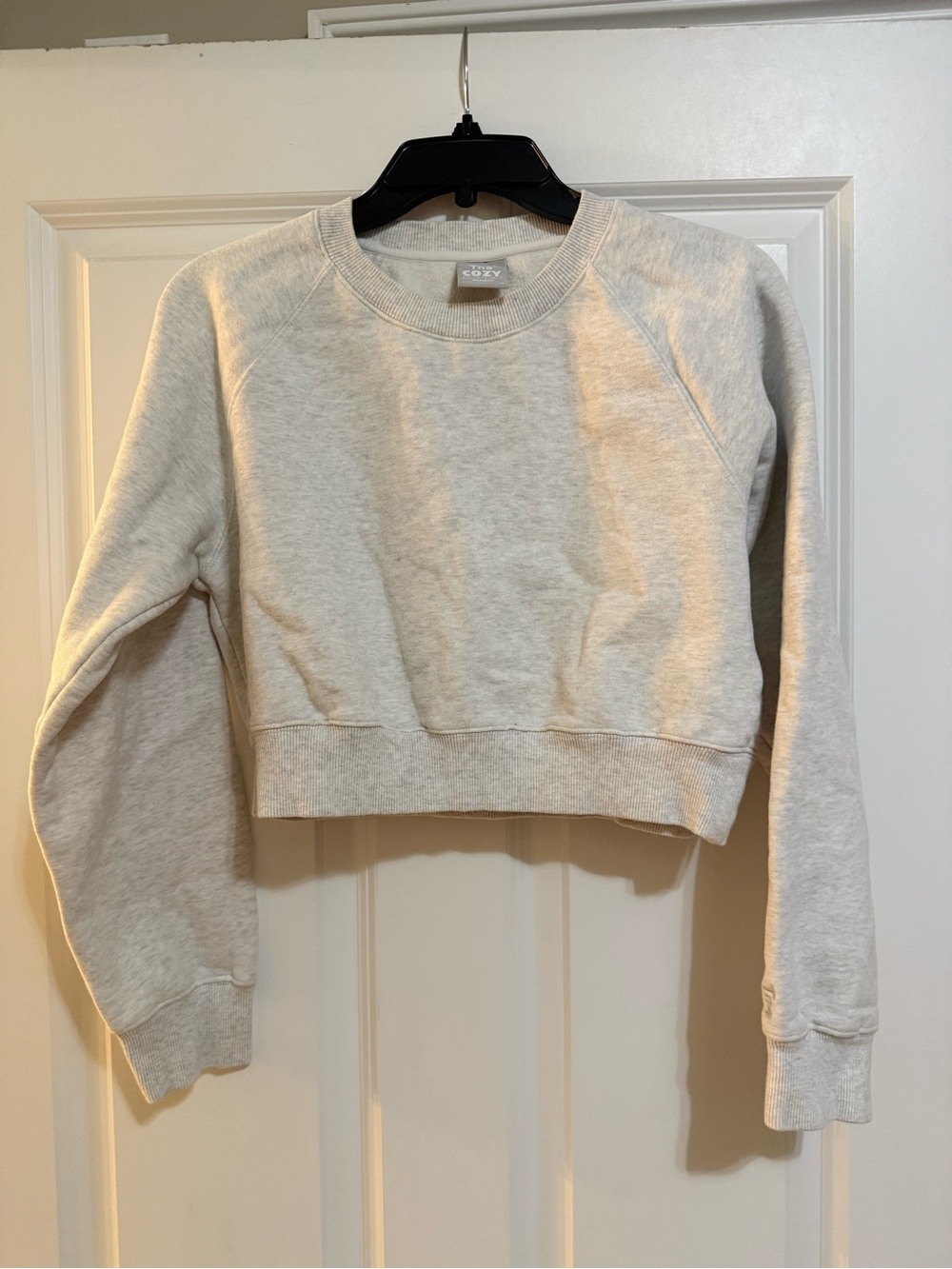 Tna cozy cropped sweatshirt gray size medium
